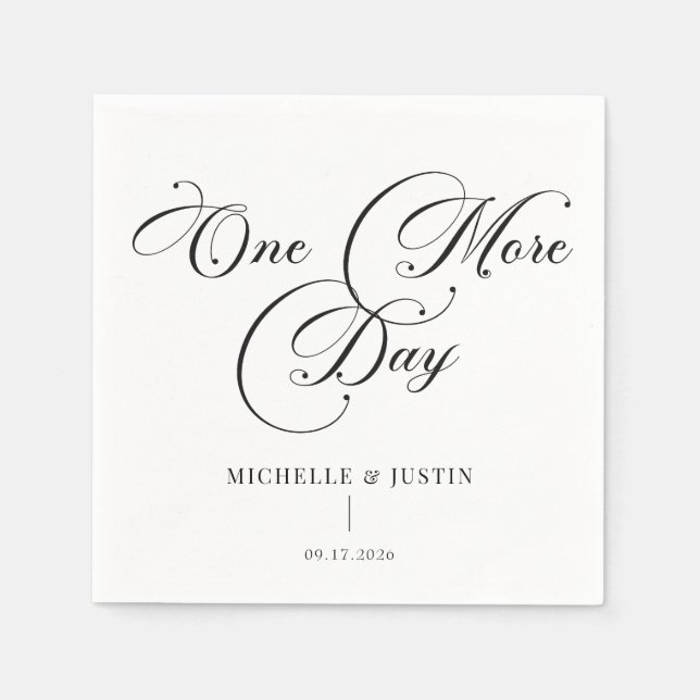  Modern Simple Minimalist Rehearsal Dinner   Napkins (Front)