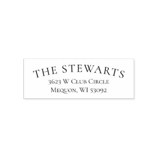 Modern, Simple Minimalist Return Address Self-inking Stamp