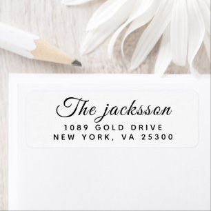 Modern Simple Minimalist Script  Label