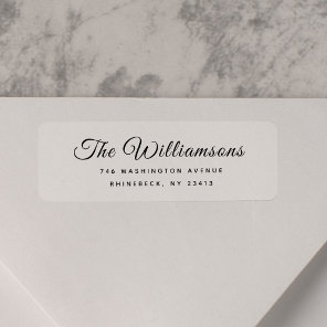 Modern Simple Minimalist Script Return Address Label