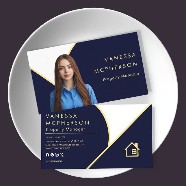 Modern Simple Minimalist Transparent Photo & Logo Business Card (Creator Uploaded)