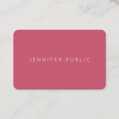 Modern Simple Minimalist Trend Colors Template Business Card