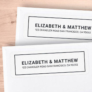 Modern Simple Minimalist Typography Return Address Label