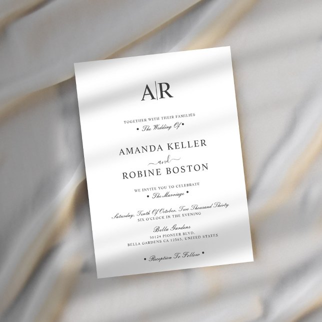 Modern Simple Minimalist Wedding Invitation (Creator Uploaded)