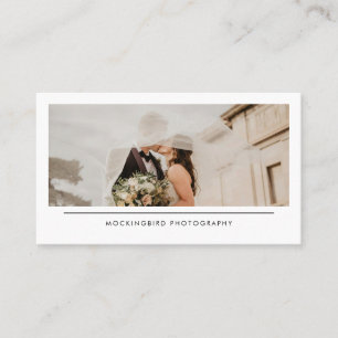 Modern Simple Minimalist Wedding Photography Business Card