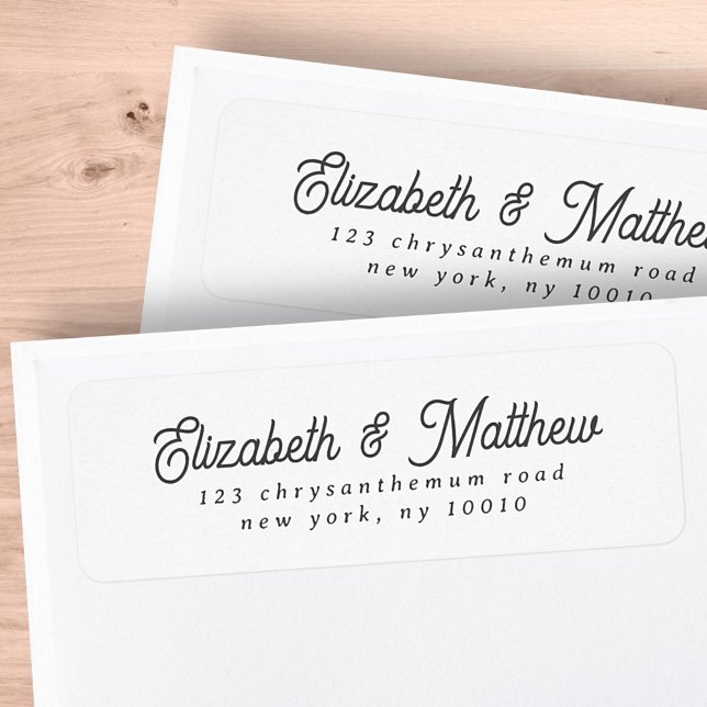 Modern Simple Minimalist Wedding Return Address Label (Creator Uploaded)