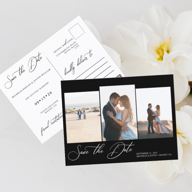  Modern Simple Minimalist Wedding Save The Date Postcard (Creator Uploaded)