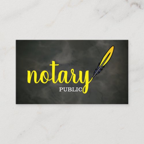 Modern Simple Mobile Notary Public Elegant Script  Business Card