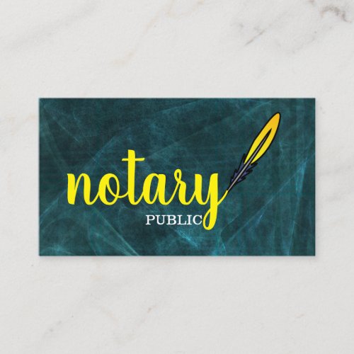 Modern Simple Mobile Notary Public Elegant Script  Business Card