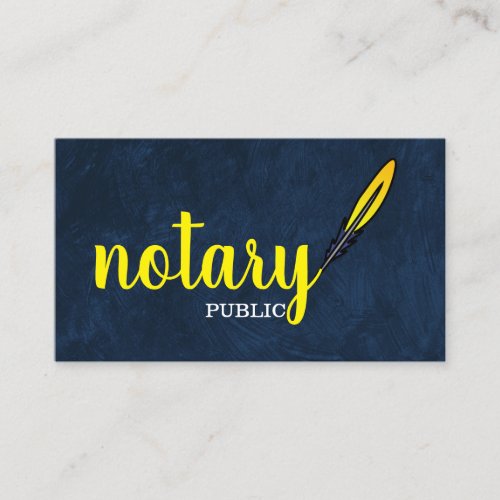 Modern Simple Mobile Notary Public Elegant Script  Business Card