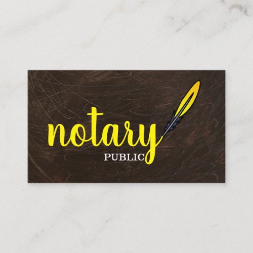 Modern Simple Mobile Notary Public Elegant Script  Business Card