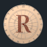 Modern Simple Monogram Beige Brown Dart Board<br><div class="desc">This is a simple, modern, personalized monogram design. This stylish design is in trending beige and terracotta / brown with stylish typography. It's perfect for a personalized gift or ideal as a new addition to your games room. Simply add your initial letter by typing it into the personalize this text...</div>
