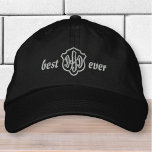 Modern Simple Monogram Best Dad Ever Embroidered Baseball Cap<br><div class="desc">Best Dad Ever simple typography.</div>