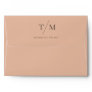 Modern Simple Monogram Blush Mix & Match Wedding Envelope
