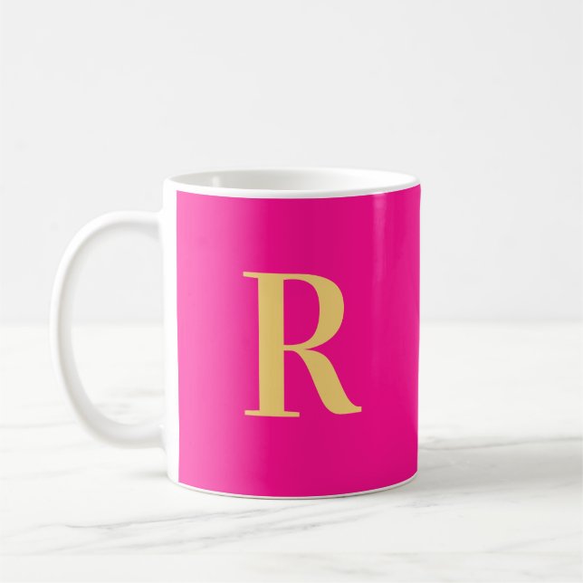 Modern Simple Monogram  Coffee Mug (Left)