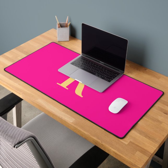 Modern Simple Monogram  Desk Mat (Office 2)
