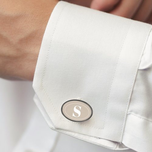 Modern Simple Monogram Groomsmen Gift Wedding Cufflinks