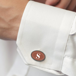 Modern Simple Monogram Groomsmen Gift Wedding Cufflinks