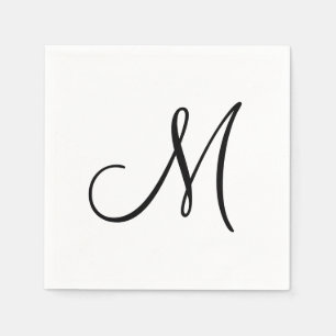 Modern Simple Monogram Initial Napkins