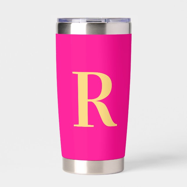 Modern Simple Monogram  Insulated Tumbler (Front)