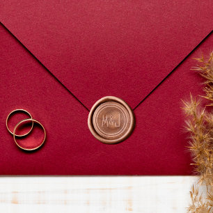 Modern Simple Monogram Minimalist Frame Classic Wax Seal Stamp