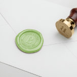 Modern Simple Monogram Name Date Wedding Wax Seal Stamp<br><div class="desc">Enhance the sophistication of your wedding stationery with our Modern Simple Monogram Name Date Wedding Wax Seal Stamp. This seal features a custom-designed monogram, surrounded by your names and wedding date, intricately engraved on a wooden stamp with a vibrant sage green wax. The timeless design combines classic elegance with a...</div>