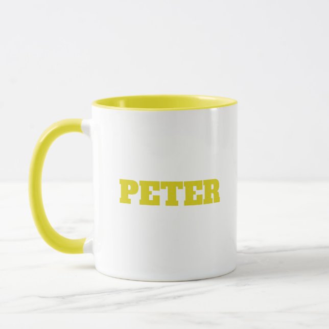 Modern Simple Monogram personalized custom name Mug (Left)