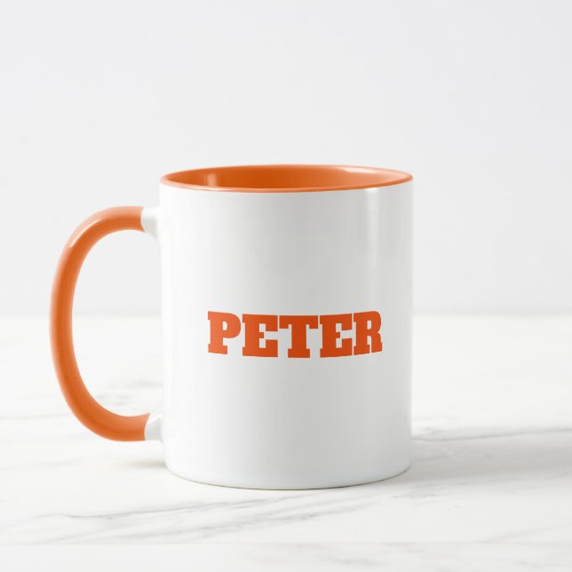 Modern Simple Monogram personalized custom name Mug (Left)