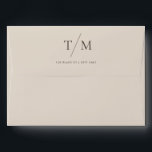Modern Simple Monogram Sand Mix & Match Wedding Envelope<br><div class="desc">Simple modern monogram wedding invitation envolope with minimal text and contemporary design, featuring a blush sand background and text in warm black-gray. This modern envelope for wedding invitations is part of my Mix and Match Wedding Stationery Collection, featuring all matching background and font colors - simply mix and match your...</div>