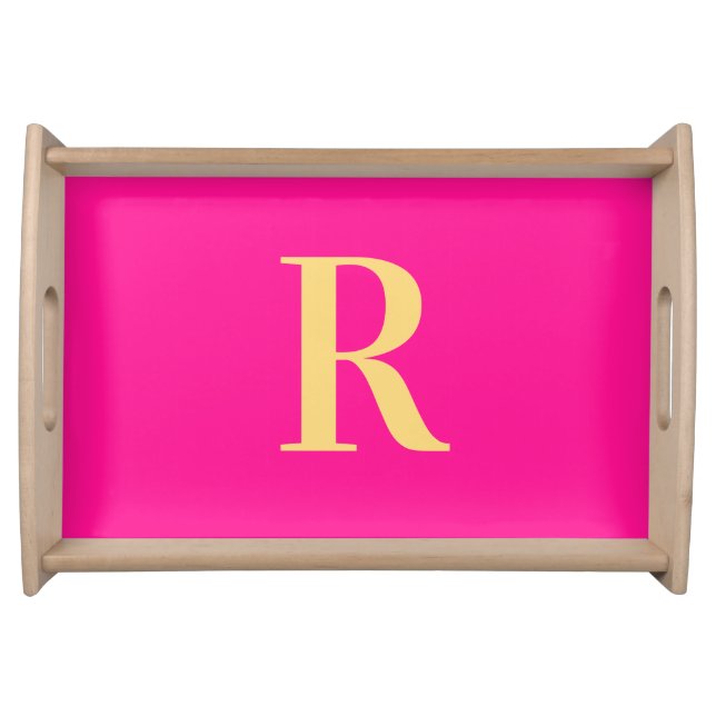 Modern Simple Monogram  Serving Tray (Front)