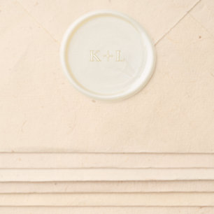 Modern Simple Monogram Wedding Wax Seal Sticker