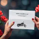 Modern Simple Motorcycle Biker Themed Wedding Envelope | Zazzle
