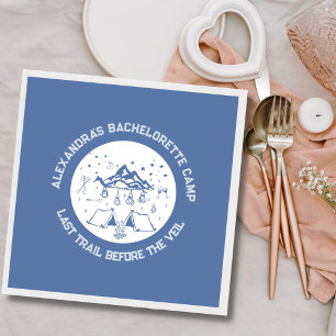 Modern Simple Mountain Camp Weekend Bachelorette Napkins