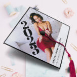 Modern Simple Name & Photo Personalized Graduation Cap Topper<br><div class="desc">Modern Simple Name & Photo Personalized Graduation Cap Topper</div>