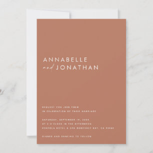 Modern simple natural script contemporary wedding invitation