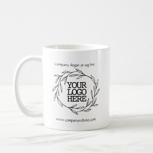 Modern Simple Nature Inspired Custom Company Logo Coffee Mug