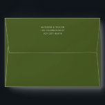 Modern Simple Nature Moss Green Wedding Envelope<br><div class="desc">Modern Simple Nature Moss Green Wedding Envelope,  matching the "Modern Moss Green Botanical Floral Illustration Wedding Suite" in my shop.</div>