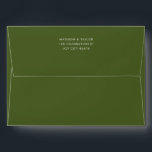 Modern Simple Nature Moss Green Wedding Envelope<br><div class="desc">Modern Simple Nature Moss Green Wedding Envelope,  matching the "Modern Moss Green Botanical Floral Illustration Wedding Suite" in my shop.</div>