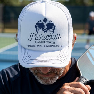 Modern Simple Navy Pickleball Player Coach Club