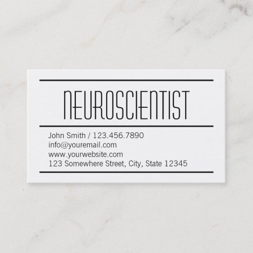 Modern Simple Neuroscience Business Card