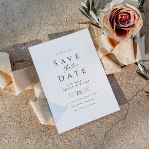 Modern Simple Non Photo Save the Date Invitation