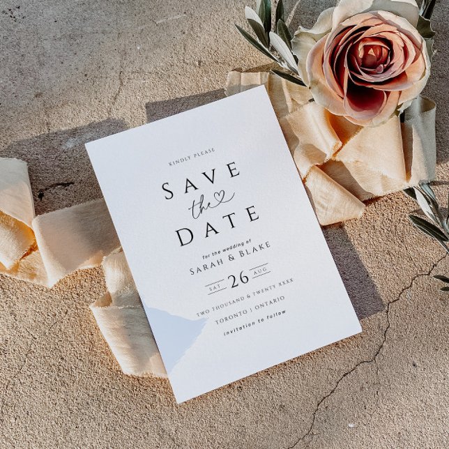 Modern Simple Non Photo Save the Date Invitation (Creator Uploaded)