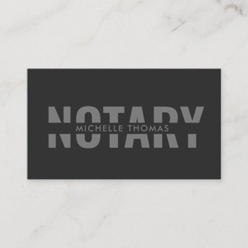 Modern Simple Notary Loan Signing Agent Business Card