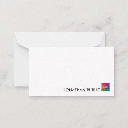 Modern Simple Note Cards Add Text Logo Here