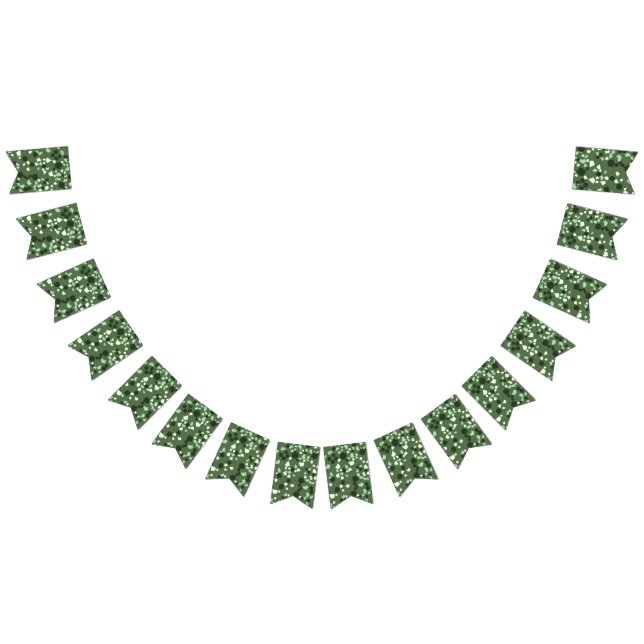 Modern Simple Olive Green Terrazzo bunting  Flags (All)