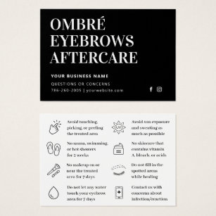 Modern Simple Ombre Powder Brows Aftercare Advice
