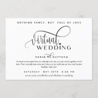 Modern Simple Online Virtual Wedding
