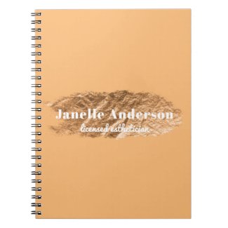Modern Simple Orange Faux Gold Foil Professional Notebook