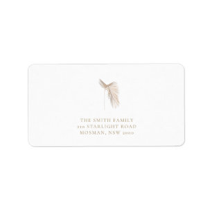 Modern Simple Palm Leaves Return Address Label