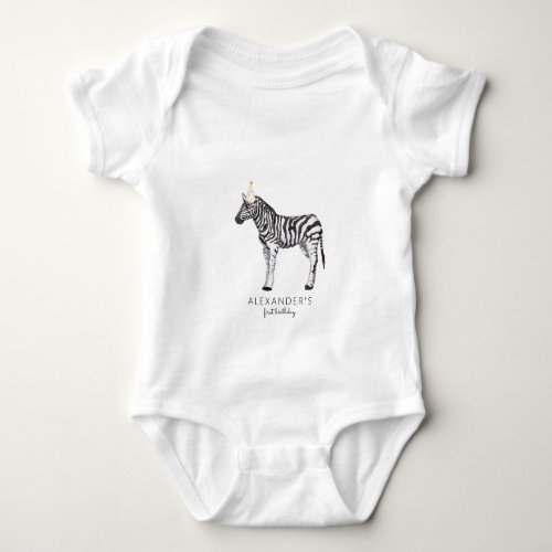 Modern Simple Party Animal 1st Birthday Baby Bodys Baby Bodysuit